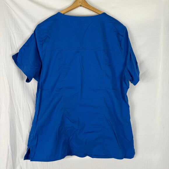 Cherokee Scrub Top Lot of 2 Unisex XL Pockets Nursing Medical Blue Gray - Picture 11 of 12